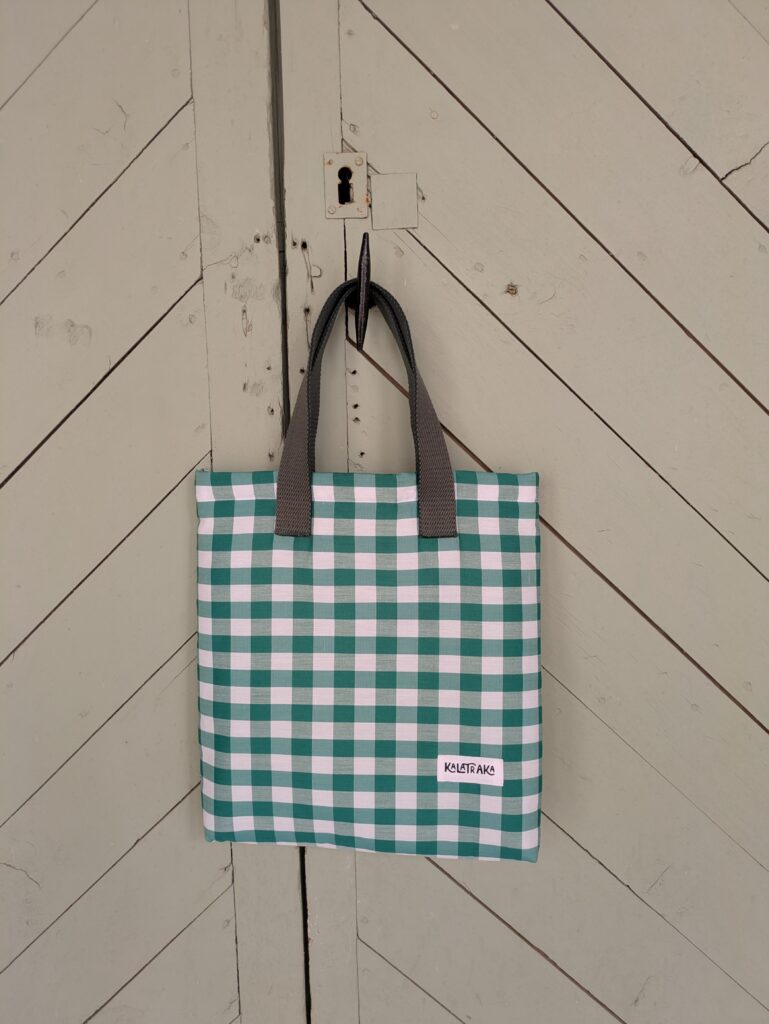 Tote bag vichy verde